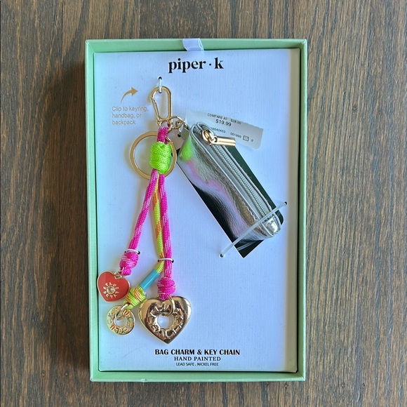 Piper K Accessories - Piper K Lucky Bag Charm with Silver Mini Bag